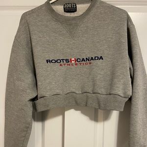 M Roots Athletics Grey Crop SweatShirt